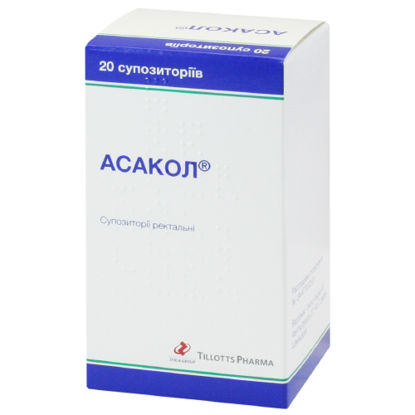 Світлина Асакол супозиторії ректальні 500 мг №20(5Х4)